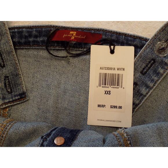 Seven 7 For All Mankind denim jumpsuit size XXS NWT - Picture 7 of 8